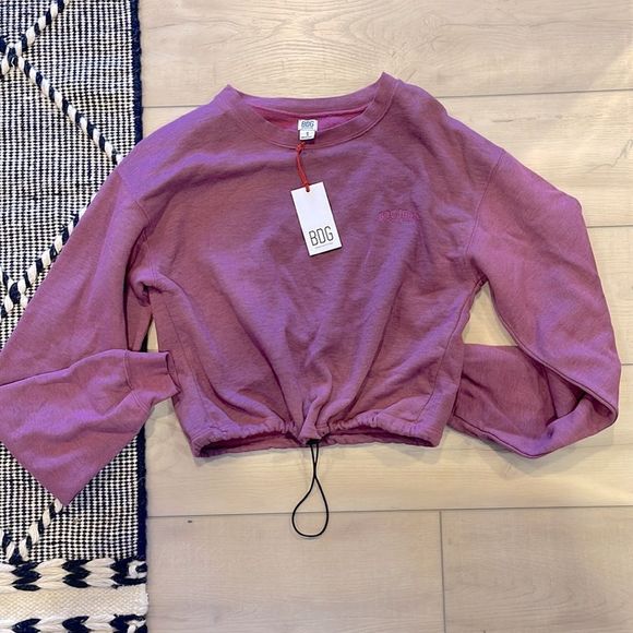 BDG Tops - BDG Sweatshirt XS Pullover Crop Long Sleeve Lounge Plum Purple Cozy Comfy Casual